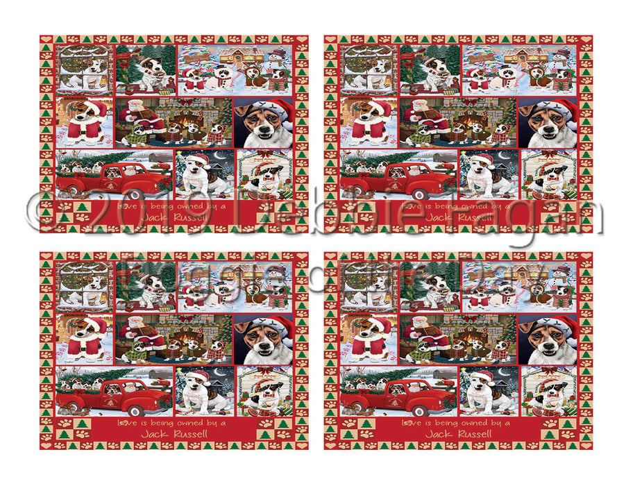 Love is Being Owned Christmas Jack Russell Terrier Dogs Placemat