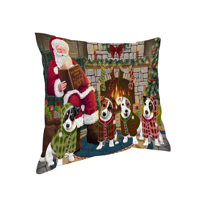 Christmas Cozy Holiday Tails Jack Russell Terriers Dog Pillow PIL69456