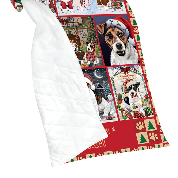 Love is Being Owned Christmas Jack Russell Terrier Dogs Quilt