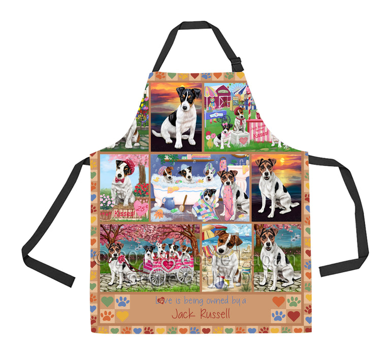 Love is Being Owned Jack Russell Dog Beige Apron