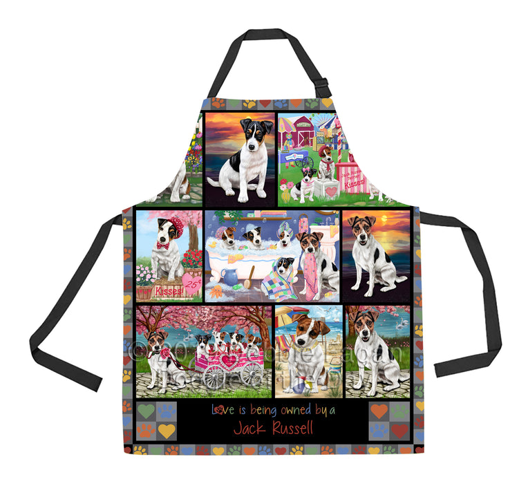 Love is Being Owned Jack Russell Dog Grey Apron