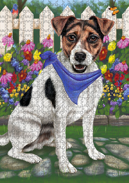 Spring Floral Jack Russell Dog Puzzle with Photo Tin PUZL53391