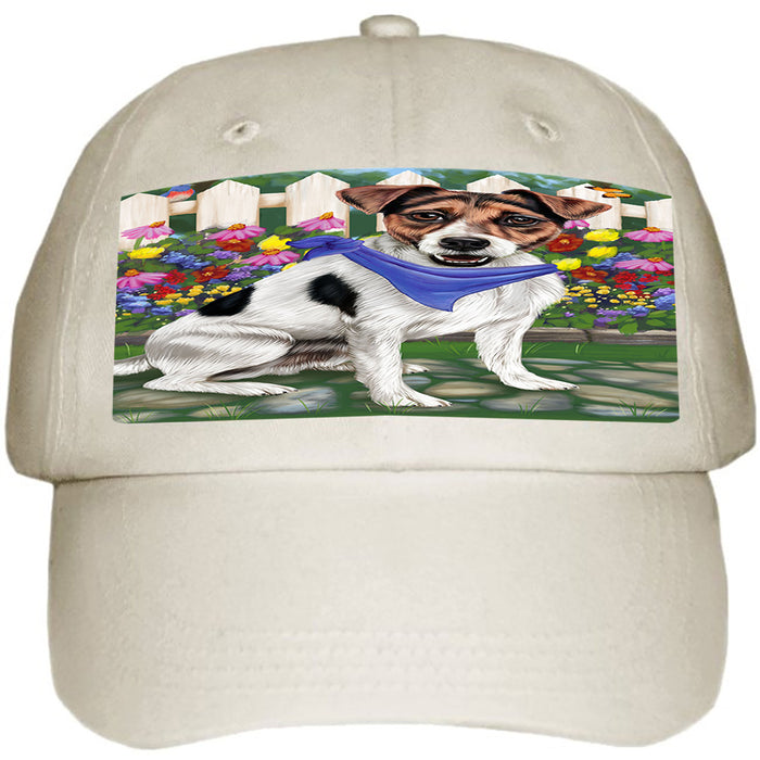 Spring Floral Jack Russell Dog Ball Hat Cap HAT53418