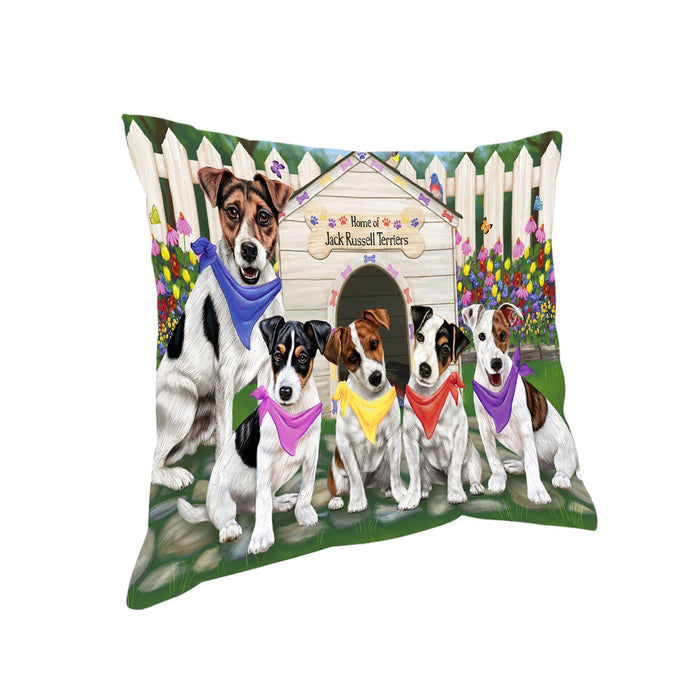 Spring Dog House Jack Russells Dog Pillow PIL55440