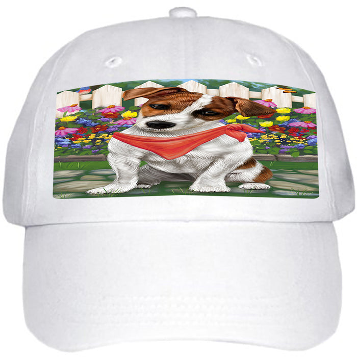 Spring Floral Jack Russell Dog Ball Hat Cap HAT53424