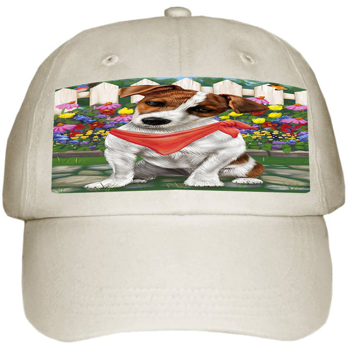 Spring Floral Jack Russell Dog Ball Hat Cap HAT53424