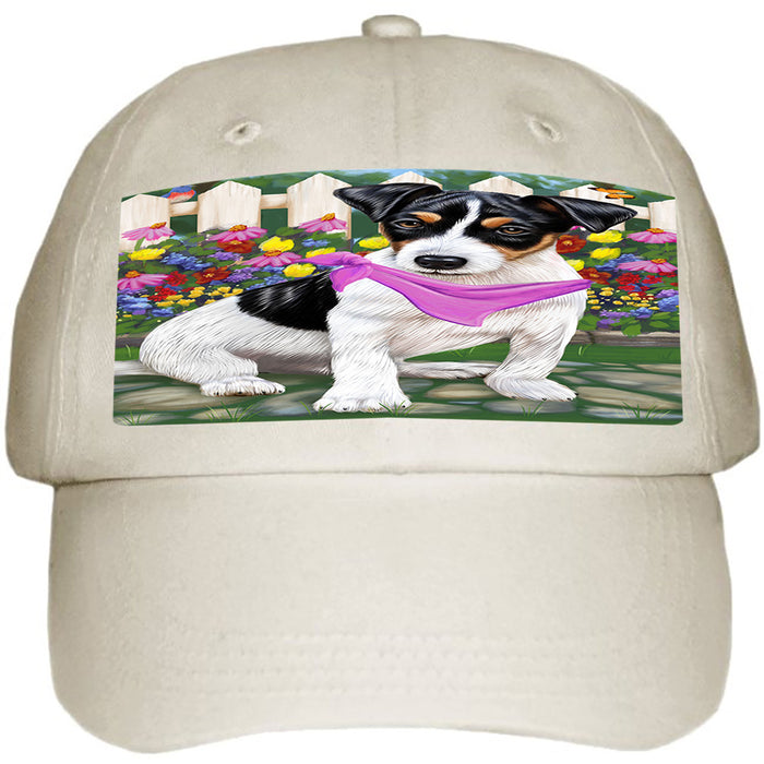 Spring Floral Jack Russell Dog Ball Hat Cap HAT53427