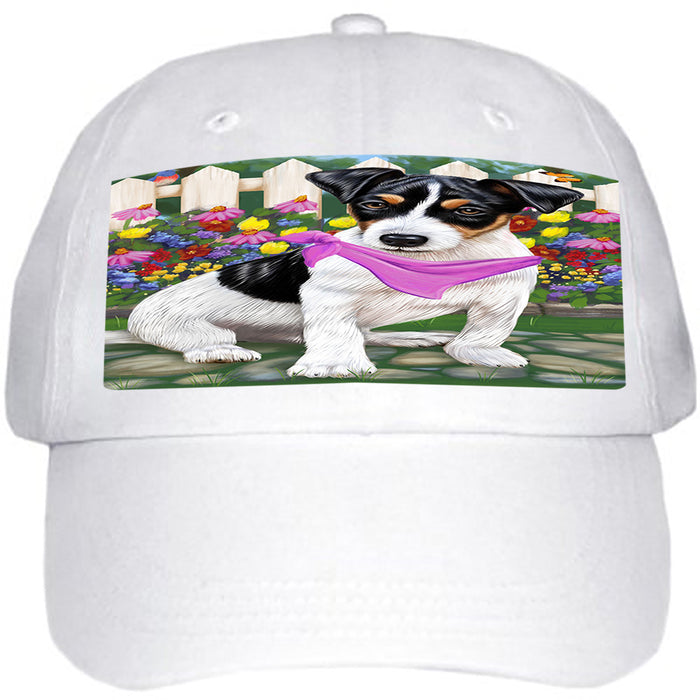 Spring Floral Jack Russell Dog Ball Hat Cap HAT53427