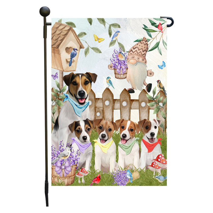 Jack Russell Dogs Garden Flag: Explore a Variety of Designs, Custom, Personalized, Weather Resistant, Double-Sided, Outdoor Garden Yard Decor for Dog and Pet Lovers