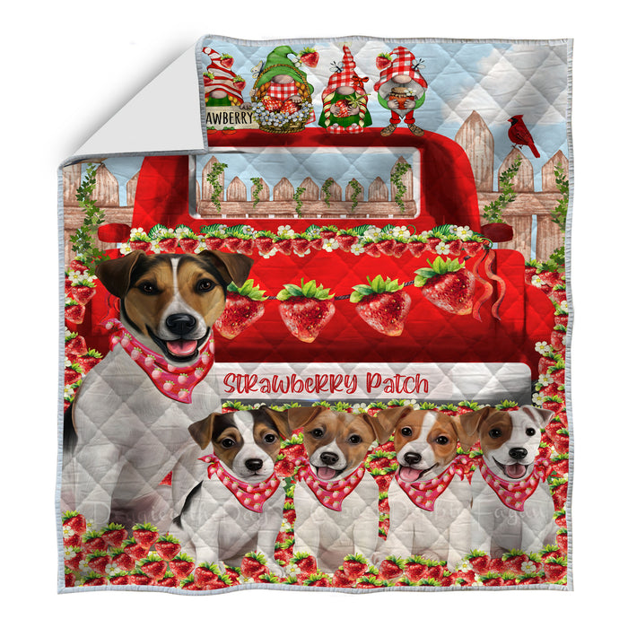 Jack Russell Bed Quilt, Explore a Variety of Designs, Personalized, Custom, Bedding Coverlet Quilted, Pet and Dog Lovers Gift