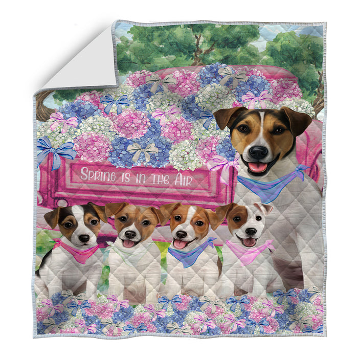 Jack Russell Bedding Quilt, Bedspread Coverlet Quilted, Explore a Variety of Designs, Custom, Personalized, Pet Gift for Dog Lovers