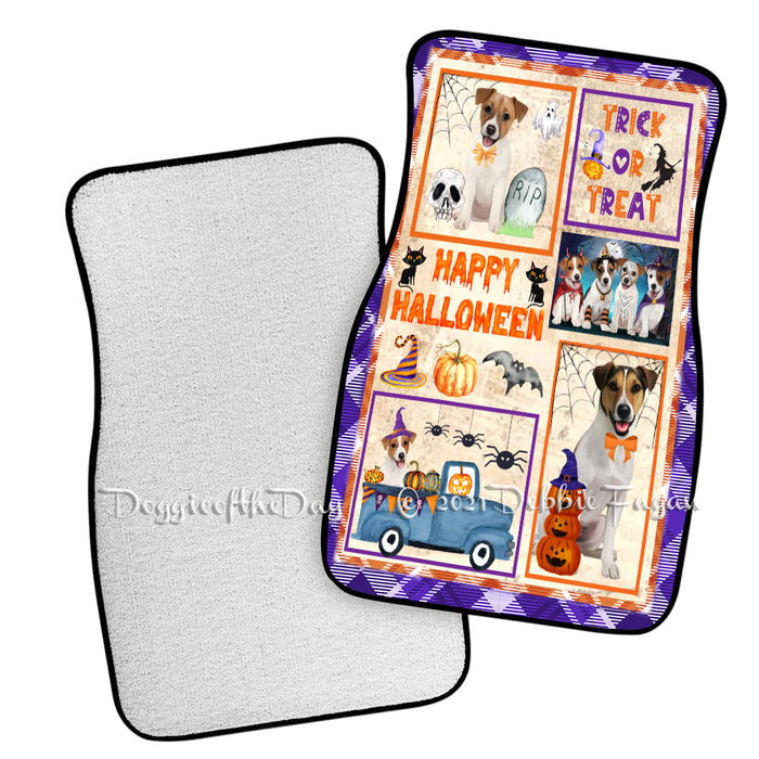 Happy Halloween Trick or Treat Jack Russell Dogs Polyester Anti-Slip Vehicle Carpet Car Floor Mats CFM48901