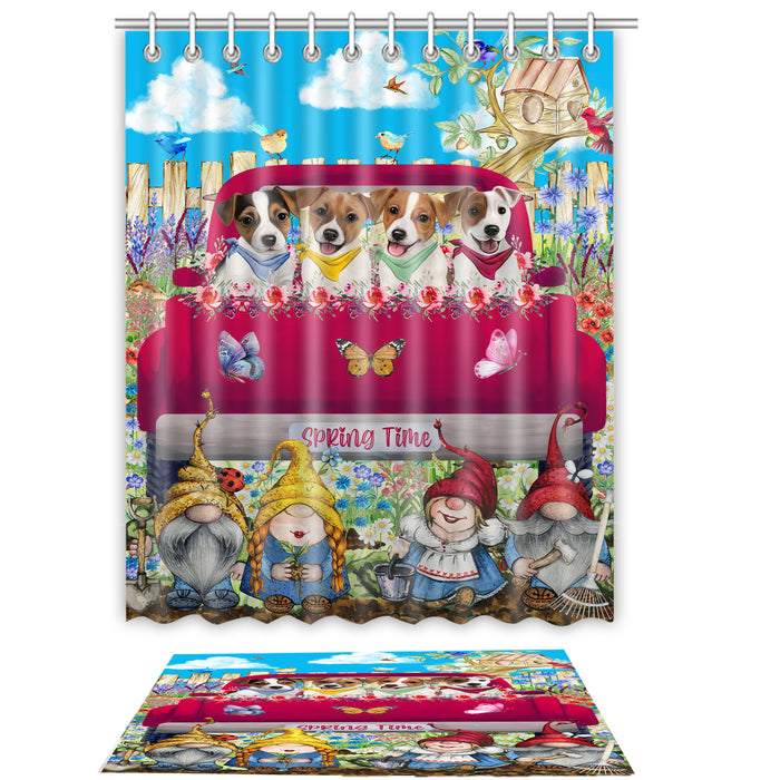 Jack Russell Shower Curtain & Bath Mat Set: Explore a Variety of Designs, Custom, Personalized, Curtains with hooks and Rug Bathroom Decor, Gift for Dog and Pet Lovers