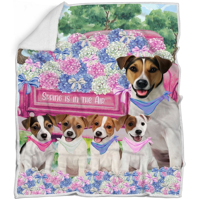 Jack Russell Bed Blanket, Explore a Variety of Designs, Personalized, Throw Sherpa, Fleece and Woven, Custom, Soft and Cozy, Dog Gift for Pet Lovers