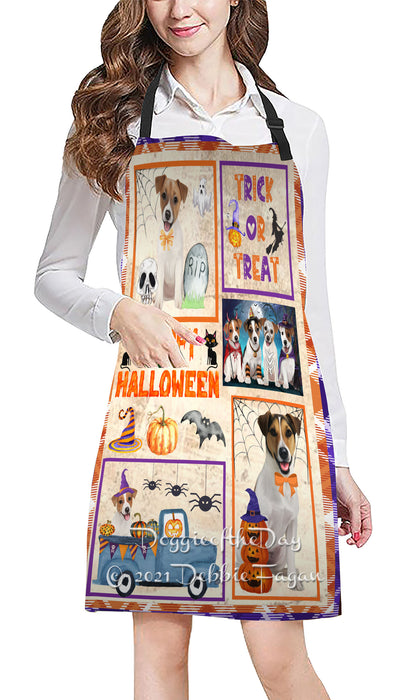 Happy Halloween Trick or Treat Jack Russell Dogs Cooking Kitchen Adjustable Apron Apron49329