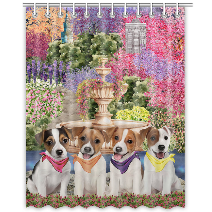 Jack Russell Shower Curtain, Custom Bathtub Curtains with Hooks for Bathroom, Explore a Variety of Designs, Personalized, Gift for Pet and Dog Lovers