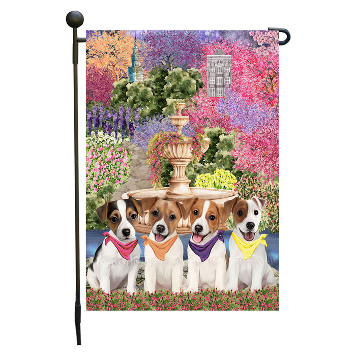 Jack Russell Dogs Garden Flag: Explore a Variety of Designs, Weather Resistant, Double-Sided, Custom, Personalized, Outside Garden Yard Decor, Flags for Dog and Pet Lovers