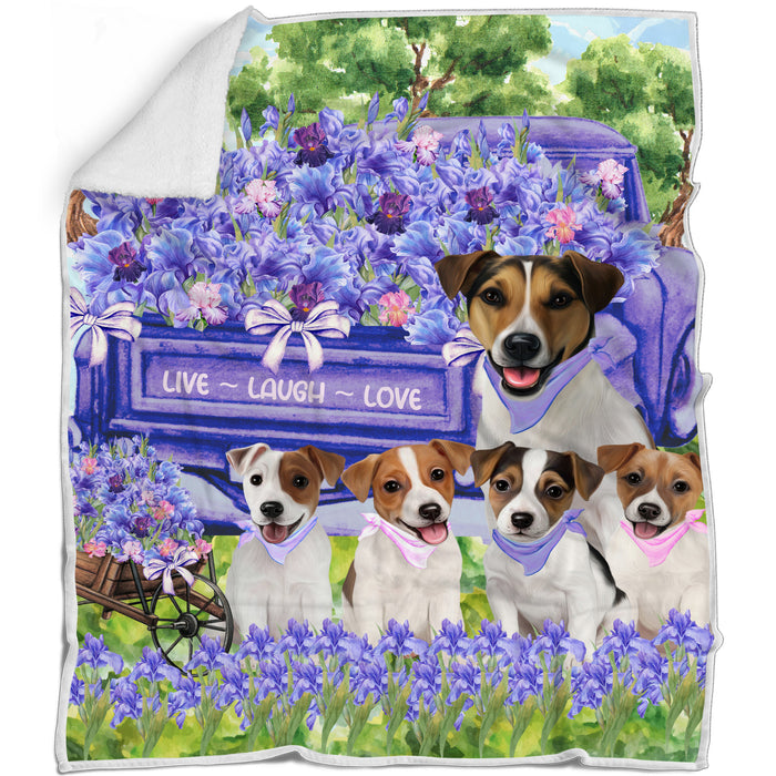 Jack Russell Bed Blanket, Explore a Variety of Designs, Personalized, Throw Sherpa, Fleece and Woven, Custom, Soft and Cozy, Dog Gift for Pet Lovers