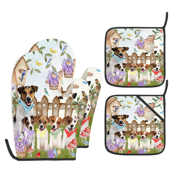 Jack Russell Oven Mitts and Pot Holder Set: Explore a Variety of Designs, Custom, Personalized, Kitchen Gloves for Cooking with Potholders, Gift for Dog Lovers