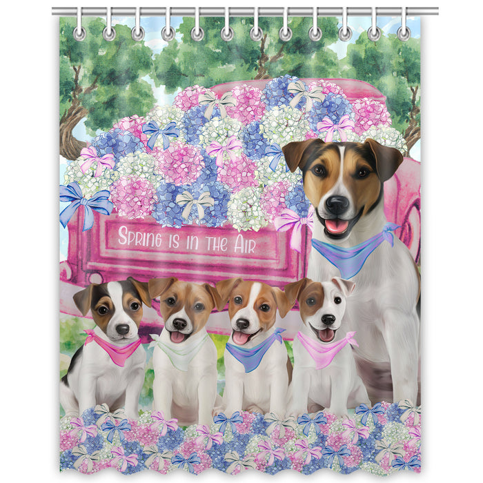 Jack Russell Shower Curtain: Explore a Variety of Designs, Personalized, Custom, Waterproof Bathtub Curtains for Bathroom Decor with Hooks, Pet Gift for Dog Lovers