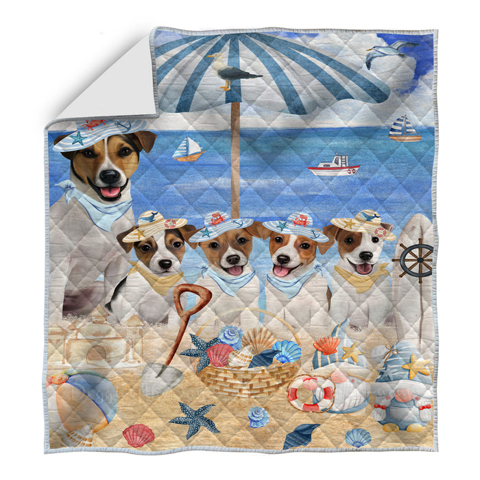 Jack Russell Bedspread Quilt, Bedding Coverlet Quilted, Explore a Variety of Designs, Personalized, Custom, Dog Gift for Pet Lovers
