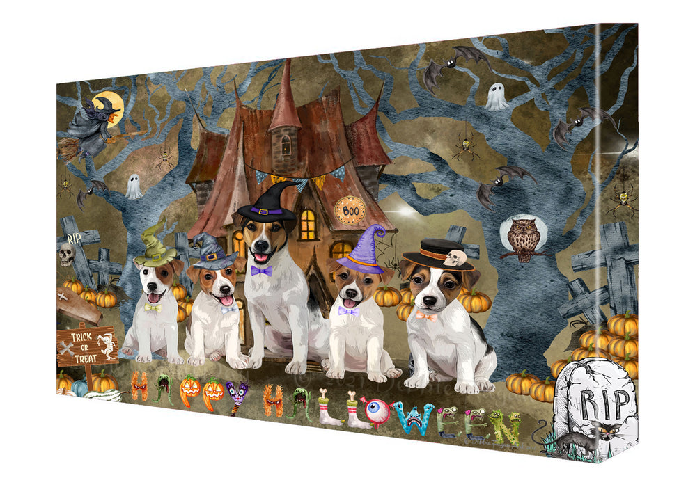 Jack Russell Canvas: Explore a Variety of Designs, Custom, Digital Art Wall Painting, Personalized, Ready to Hang Halloween Room Decor, Pet Gift for Dog Lovers