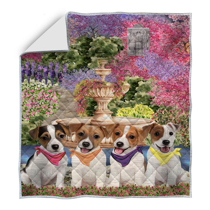 Jack Russell Bedspread Quilt, Bedding Coverlet Quilted, Explore a Variety of Designs, Personalized, Custom, Dog Gift for Pet Lovers
