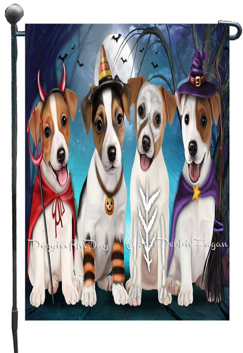 Happy Halloween Trick or Treat Jack Russell Dogs Garden Flags- Outdoor Double Sided Garden Yard Porch Lawn Spring Decorative Vertical Home Flags 12 1/2"w x 18"h