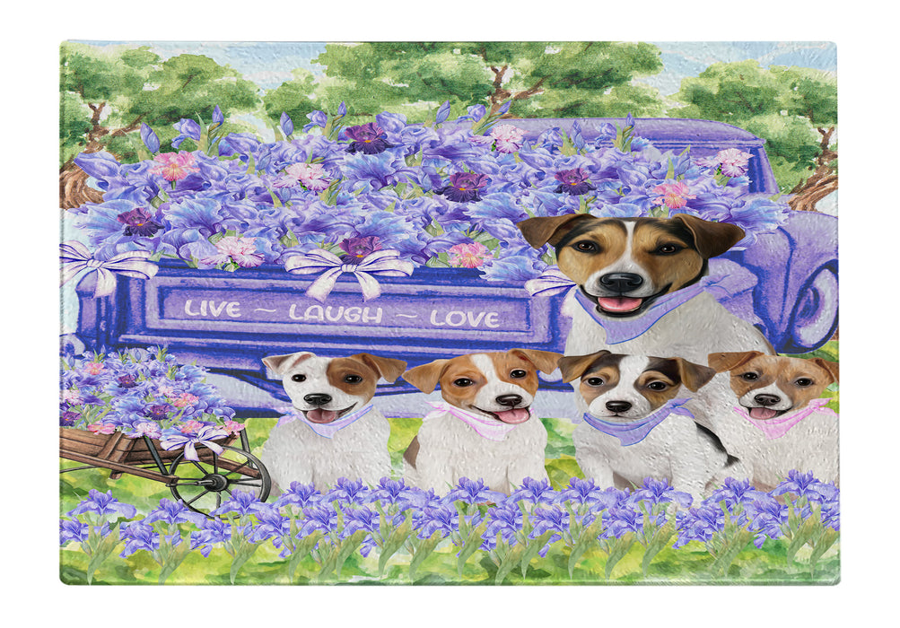 Jack Russell Tempered Glass Cutting Board: Explore a Variety of Custom Designs, Personalized, Scratch and Stain Resistant Boards for Kitchen, Gift for Dog and Pet Lovers