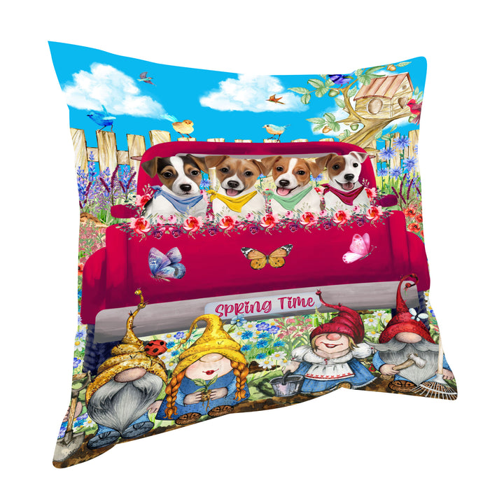 Jack Russell Pillow, Cushion Throw Pillows for Sofa Couch Bed, Explore a Variety of Designs, Custom, Personalized, Dog and Pet Lovers Gift