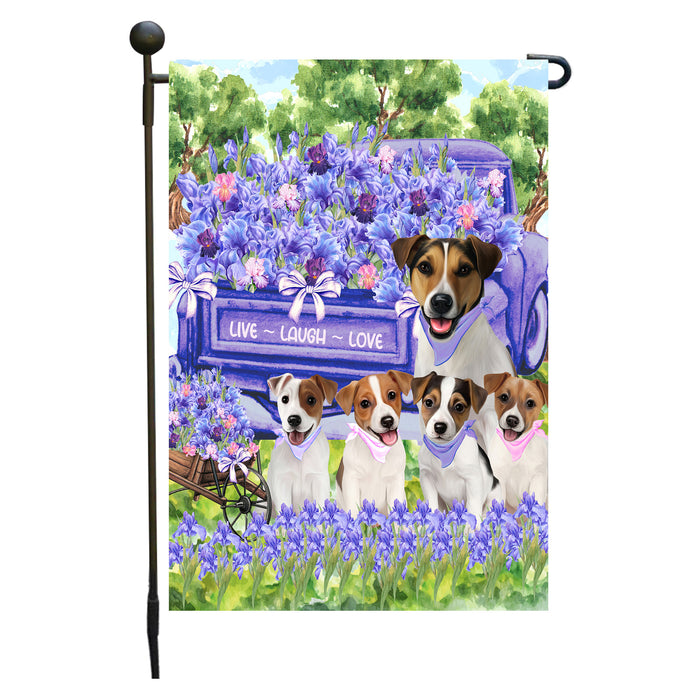 Jack Russell Dogs Garden Flag for Dog and Pet Lovers, Explore a Variety of Designs, Custom, Personalized, Weather Resistant, Double-Sided, Outdoor Garden Yard Decoration