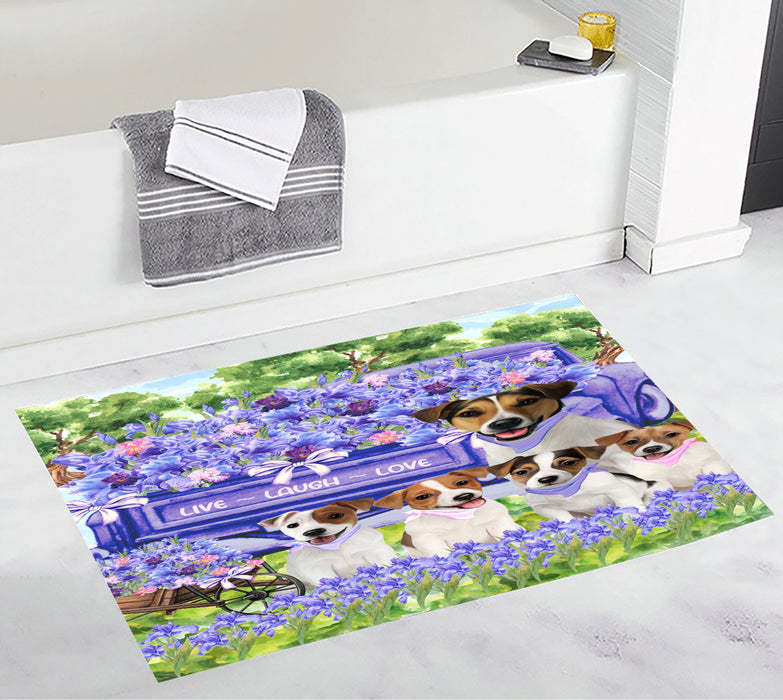 Jack Russell Bath Mat: Explore a Variety of Designs, Personalized, Anti-Slip Bathroom Halloween Rug Mats, Custom, Pet Gift for Dog Lovers