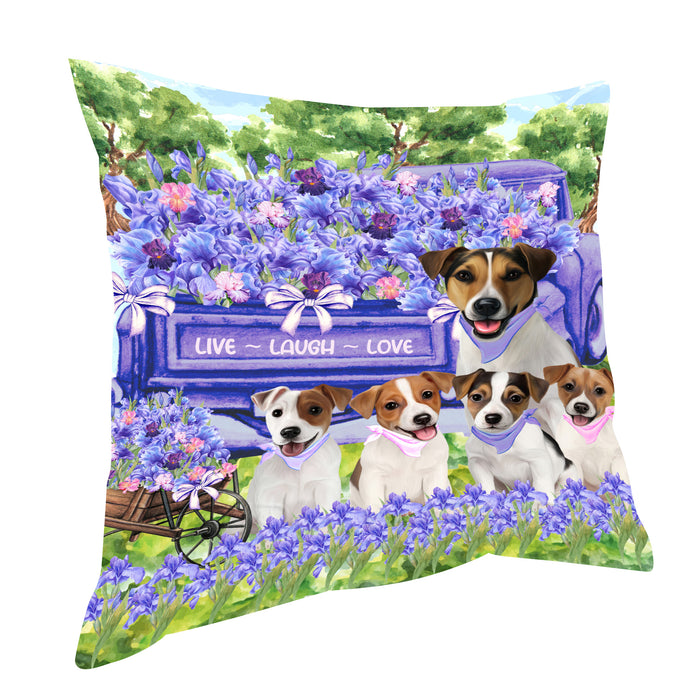 Jack Russell Throw Pillow: Explore a Variety of Designs, Cushion Pillows for Sofa Couch Bed, Personalized, Custom, Dog Lover's Gifts