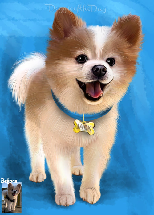 Digital Painting PERSONALIZED PET PORTRAIT! Custom Pet Dog or Cat Art