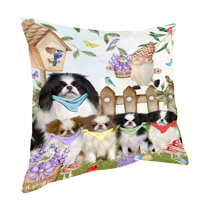 Japanese Chin Throw Pillow, Explore a Variety of Custom Designs, Personalized, Cushion for Sofa Couch Bed Pillows, Pet Gift for Dog Lovers