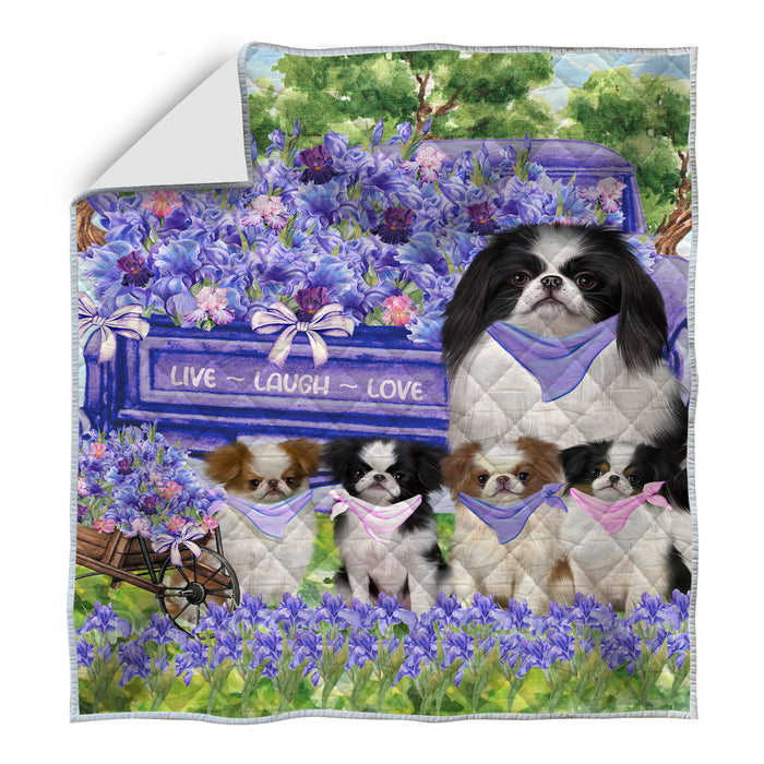 Japanese Chin Quilt: Explore a Variety of Bedding Designs, Custom, Personalized, Bedspread Coverlet Quilted, Gift for Dog and Pet Lovers