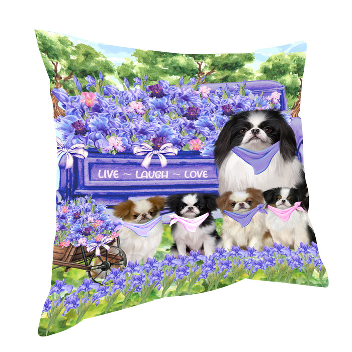 Japanese Chin Pillow, Explore a Variety of Personalized Designs, Custom, Throw Pillows Cushion for Sofa Couch Bed, Dog Gift for Pet Lovers