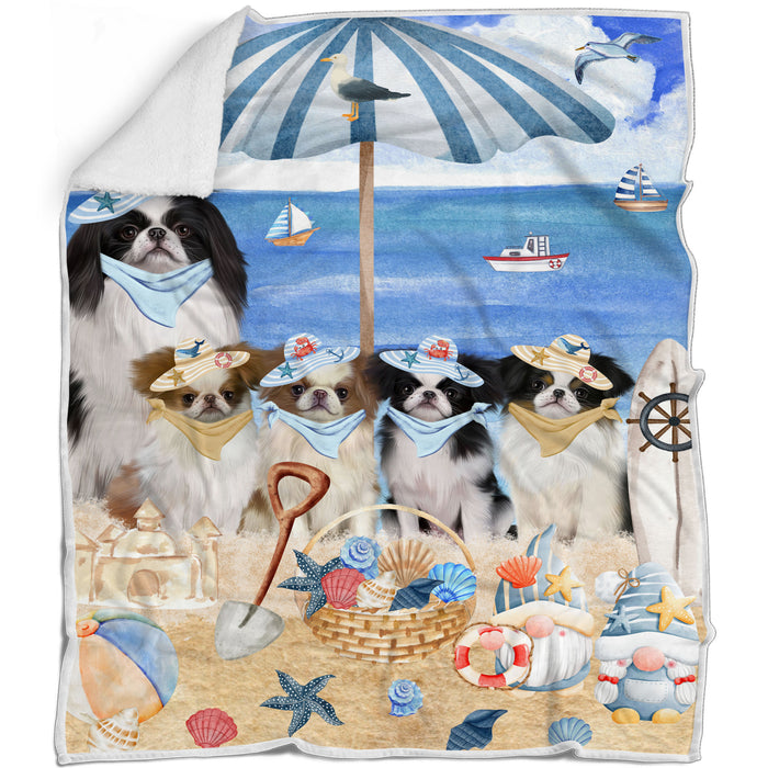 Japanese Chin Blanket: Explore a Variety of Designs, Cozy Sherpa, Fleece and Woven, Custom, Personalized, Gift for Dog and Pet Lovers