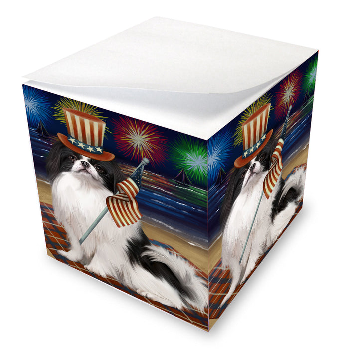 4th of July Independence Day Firework Japanese Chin Dog Note Cube NOC-DOTD-A57109
