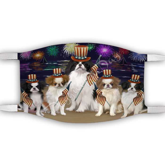 4th of July Independence Day Japanese Chin Dogs Face Mask FM49415