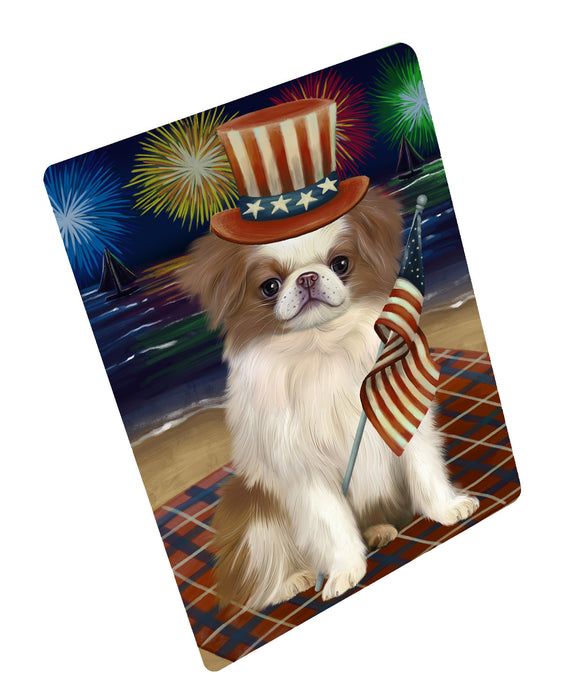 4th of July Independence Day Firework Japanese Chin Dog Cutting Board - For Kitchen - Scratch & Stain Resistant - Designed To Stay In Place - Easy To Clean By Hand - Perfect for Chopping Meats, Vegetables, CA82388