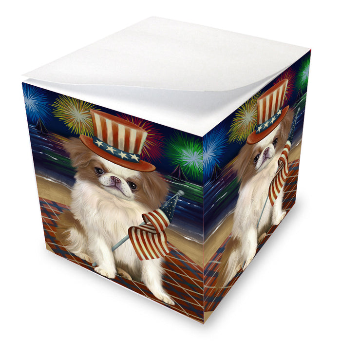 4th of July Independence Day Firework Japanese Chin Dog Note Cube NOC-DOTD-A57110