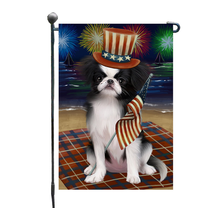 4th of July Independence Day Firework Japanese Chin Dog Garden Flags Outdoor Decor for Homes and Gardens Double Sided Garden Yard Spring Decorative Vertical Home Flags Garden Porch Lawn Flag for Decorations GFLG67700