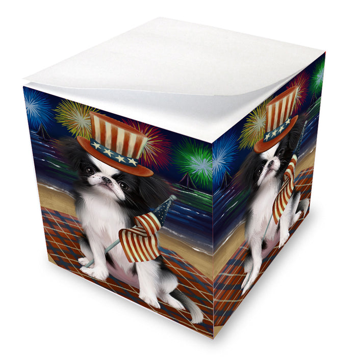 4th of July Independence Day Firework Japanese Chin Dog Note Cube NOC-DOTD-A57111