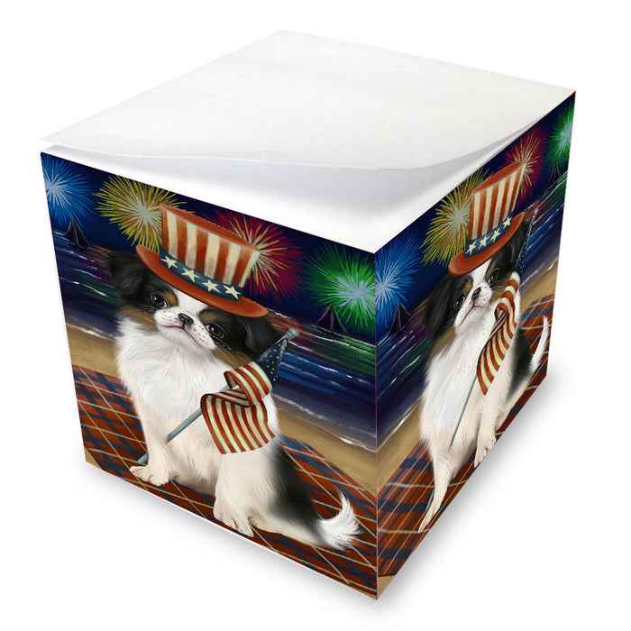4th of July Independence Day Firework Japanese Chin Dog Note Cube NOC-DOTD-A57112