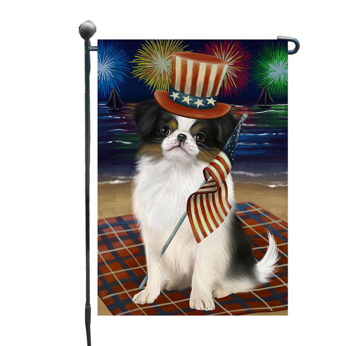 4th of July Independence Day Firework Japanese Chin Dog Garden Flags Outdoor Decor for Homes and Gardens Double Sided Garden Yard Spring Decorative Vertical Home Flags Garden Porch Lawn Flag for Decorations GFLG67701