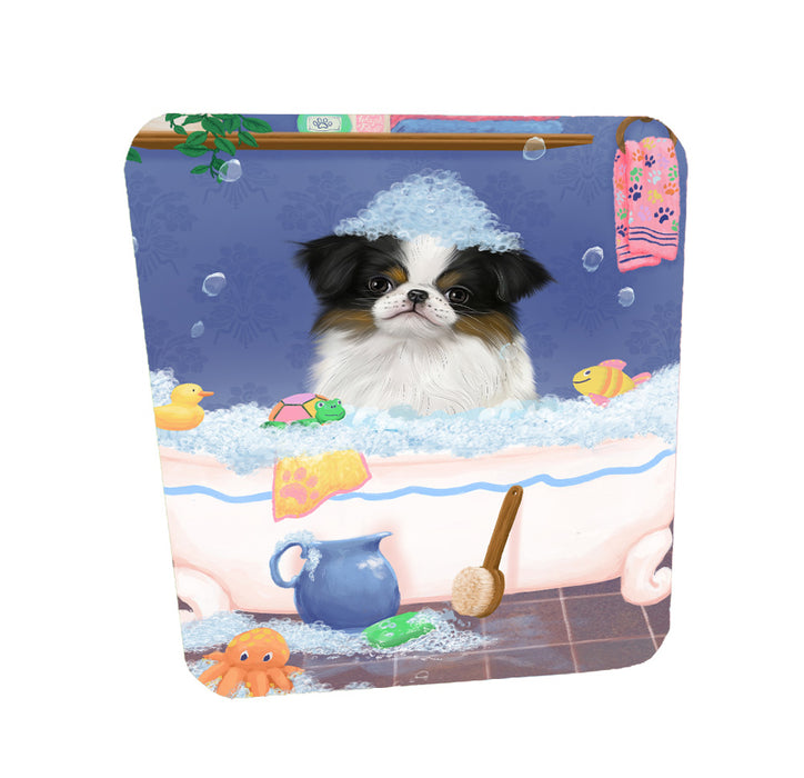 Rub a Dub Dogs in a Tub Japanese Chin Dog Coasters Set of 4 CSTA58301