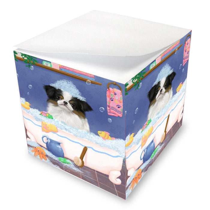 Rub a Dub Dogs in a Tub Japanese Chin Dog Note Cube NOC-DOTD-A57342