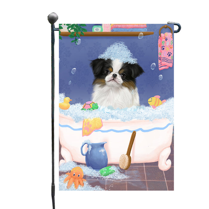 Rub a Dub Dogs in a Tub Japanese Chin Dog Garden Flags Outdoor Decor for Homes and Gardens Double Sided Garden Yard Spring Decorative Vertical Home Flags Garden Porch Lawn Flag for Decorations GFLG67996
