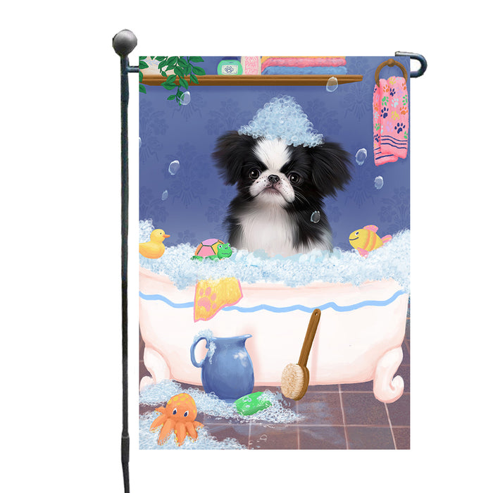 Rub a Dub Dogs in a Tub Japanese Chin Dog Garden Flags Outdoor Decor for Homes and Gardens Double Sided Garden Yard Spring Decorative Vertical Home Flags Garden Porch Lawn Flag for Decorations GFLG67997